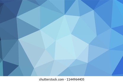 Light BLUE vector abstract polygonal template. Glitter abstract illustration with an elegant triangles. Completely new template for your banner.