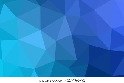 Light BLUE vector abstract polygonal pattern. Creative illustration in halftone style with triangles. A completely new design for your leaflet.
