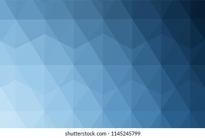 Light BLUE vector abstract polygonal background. Shining polygonal illustration, which consist of triangles. Brand new style for your business design.