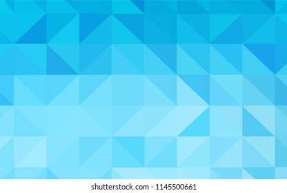 Light BLUE vector abstract polygonal background. Colorful illustration in abstract style with triangles. Best triangular design for your business.