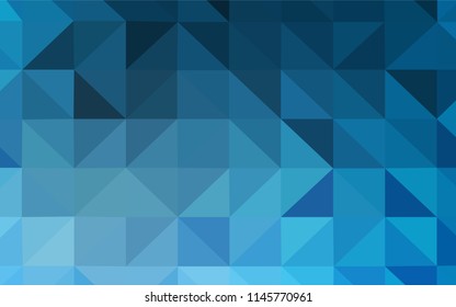 Light BLUE vector abstract polygonal template. Shining polygonal illustration, which consist of triangles. Pattern for a brand book's backdrop.