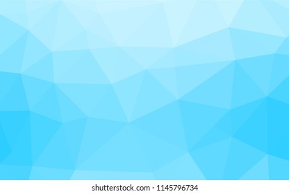 Light BLUE vector abstract polygonal texture. A sample with polygonal shapes. The best triangular design for your business.