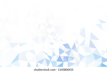 Light BLUE vector abstract polygonal pattern. Polygonal abstract illustration with gradient. Triangular pattern for your design.