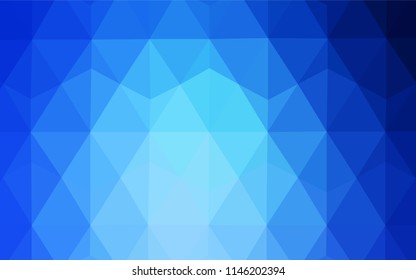 Light BLUE vector abstract polygonal template. Colorful illustration in polygonal style with gradient. Brand new style for your business design.