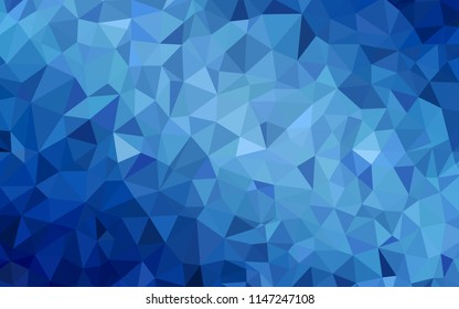 Light BLUE vector abstract polygonal background. Shining colorful illustration with triangles. Polygonal design for your web site.