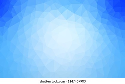 Light BLUE vector abstract polygonal pattern. Creative illustration in halftone style with triangles. Best triangular design for your business.