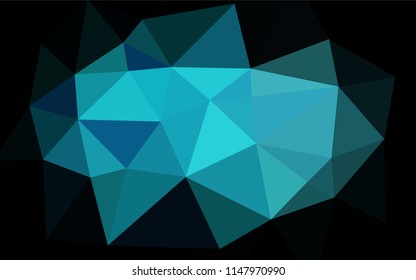Light BLUE vector abstract polygonal cover. Modern geometrical abstract illustration with gradient. Triangular pattern for your business design.