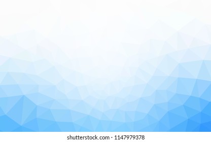 Light BLUE vector abstract polygonal template. Glitter abstract illustration with an elegant triangles. Textured pattern for your backgrounds.