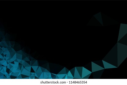 Light BLUE vector abstract polygonal texture. Shining illustration, which consist of triangles. The best triangular design for your business.