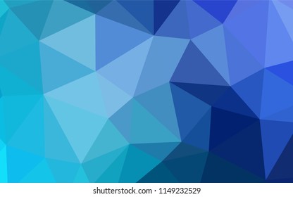 Light BLUE vector abstract polygonal template. A sample with polygonal shapes. A new texture for your web site.