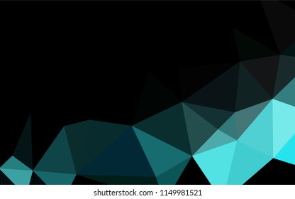 Light BLUE vector abstract polygonal texture. Geometric illustration in Origami style with gradient.  The elegant pattern can be used as part of a brand book.