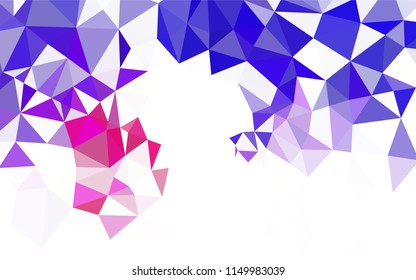 Light BLUE vector abstract polygonal pattern. Colorful illustration in polygonal style with gradient. Triangular pattern for your design.