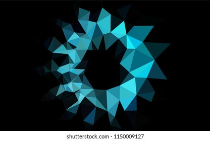 Light BLUE vector abstract polygonal texture. Shining illustration, which consist of triangles. A completely new design for your business.