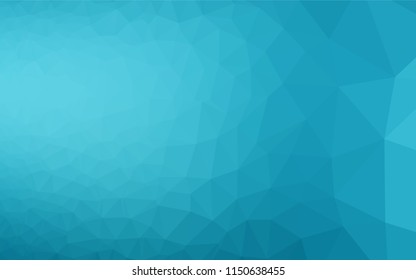Light BLUE vector abstract polygonal texture. Brand new colored illustration in blurry style with gradient. Triangular pattern for your business design.