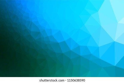 Light BLUE vector abstract polygonal layout. Modern geometrical abstract illustration with gradient. A completely new design for your business.