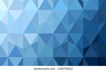 Light BLUE vector abstract polygonal background. Shining polygonal illustration, which consist of triangles. Brand new style for your business design.
