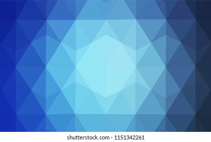 Light BLUE vector abstract polygonal pattern. Colorful abstract illustration with triangles. Template for cell phone's backgrounds.