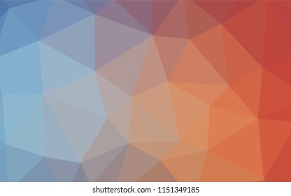 Light BLUE vector abstract polygonal pattern. Shining polygonal illustration, which consist of triangles. Completely new template for your banner.