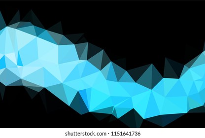 Light BLUE vector abstract polygonal layout. Geometric illustration in Origami style with gradient.  Brand new style for your business design.