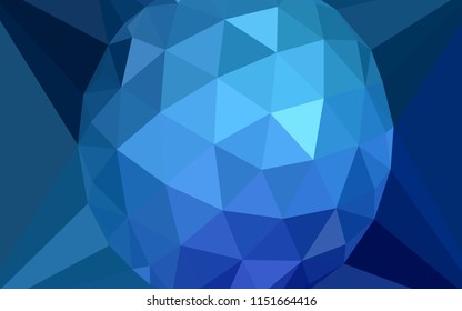 Light BLUE vector abstract polygonal background with a gem in a centre. Shining colorful illustration with triangles. Brand new design for your business.