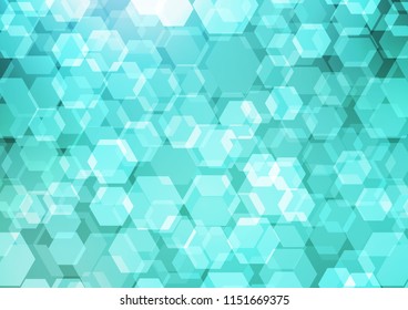 Light BLUE vector abstract polygonal template. Colorful illustration in abstract style with gradient. The polygonal design can be used for your web site.