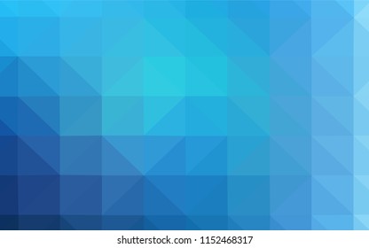 Light BLUE vector abstract polygonal template. Glitter abstract illustration with an elegant triangles. New template for your brand book.