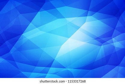 Light BLUE vector abstract polygonal template. A completely new color illustration in a polygonal style. A completely new design for your leaflet.