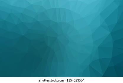 Light BLUE vector abstract polygonal cover. A vague abstract illustration with gradient. Triangular pattern for your business design.