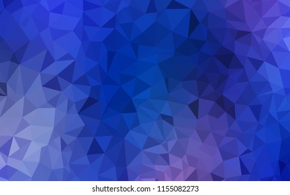 Light BLUE vector abstract polygonal background. Glitter abstract illustration with an elegant triangles. Triangular pattern for your design.