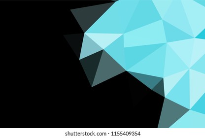 Light BLUE vector abstract polygonal layout. Triangular geometric sample with gradient.  The best triangular design for your business.