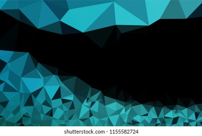 Light BLUE vector abstract polygonal layout. Shining illustration, which consist of triangles. The completely new template can be used for your brand book.
