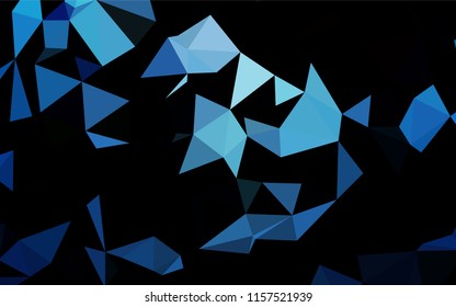 Light BLUE vector abstract polygonal texture. Geometric illustration in Origami style with gradient.  The elegant pattern can be used as part of a brand book.