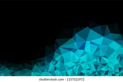 Light BLUE vector abstract polygonal layout. Colorful abstract illustration with gradient. The best triangular design for your business.