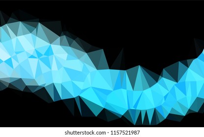 Light BLUE vector abstract polygonal layout. Brand new colored illustration in blurry style with gradient. A new texture for your design.