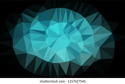 Light BLUE vector abstract polygonal layout. Glitter abstract illustration with an elegant design. The best triangular design for your business.