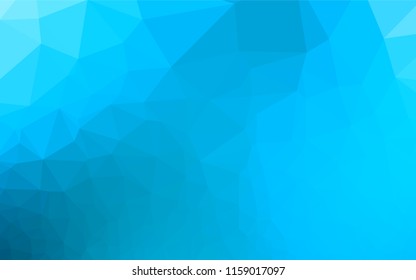 Light BLUE vector abstract polygonal layout. Brand new colored illustration in blurry style with gradient. Triangular pattern for your business design.