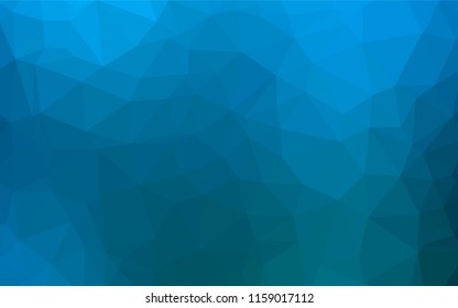 Light BLUE vector abstract polygonal texture. Triangular geometric sample with gradient.  The completely new template can be used for your brand book.