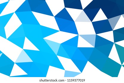 Light BLUE vector abstract polygonal abstract polygonal. Geometric illustration in Origami style with gradient.  The textured pattern can be used for background.