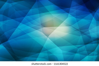 Light BLUE vector abstract polygonal template. Colorful illustration in polygonal style with gradient. Textured pattern for your backgrounds.
