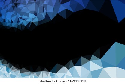 Light BLUE vector abstract polygonal layout. Glitter abstract illustration with an elegant design. Triangular pattern for your business design.