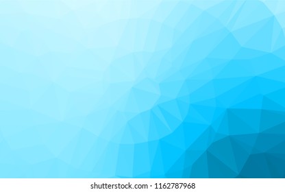 Light BLUE vector abstract polygonal layout. Geometric illustration in Origami style with gradient.  A new texture for your design.