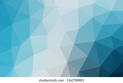 Light BLUE vector abstract polygonal layout. Triangular geometric sample with gradient.  Brand new design for your business.