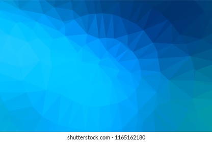 Light BLUE vector abstract polygonal cover. Triangular geometric sample with gradient.  A completely new template for your business design.