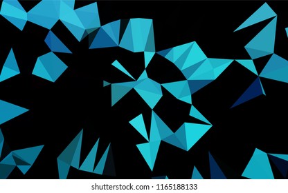 Light BLUE vector abstract polygonal layout. A vague abstract illustration with gradient. Brand new style for your business design.