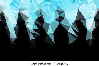 Light BLUE vector abstract polygonal texture. Shining illustration, which consist of triangles. The template can be used as a background for cell phones.