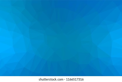Light BLUE vector abstract polygonal texture. A sample with polygonal shapes. Triangular pattern for your business design.