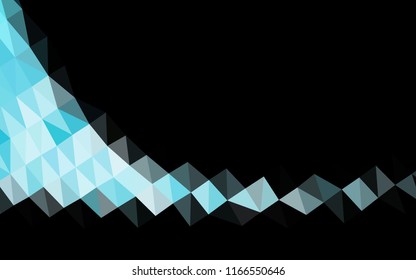 Light BLUE vector abstract polygonal layout. Shining illustration, which consist of triangles. The elegant pattern can be used as part of a brand book.