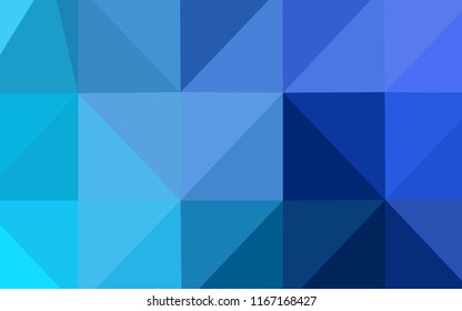 Light BLUE vector abstract polygonal template. Colorful abstract illustration with gradient. Textured pattern can be used for background.