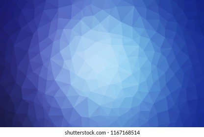 Light BLUE vector abstract polygonal template. Modern abstract illustration with triangles. Triangular pattern for your design.
