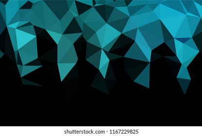Light BLUE vector abstract polygonal layout. Colorful abstract illustration with gradient. The best triangular design for your business.